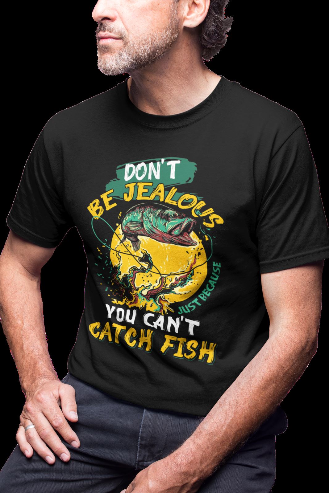 Funny Fishing T Shirt Don't Be Jealous Just Because You Can't Catch FiGalaxy Tees