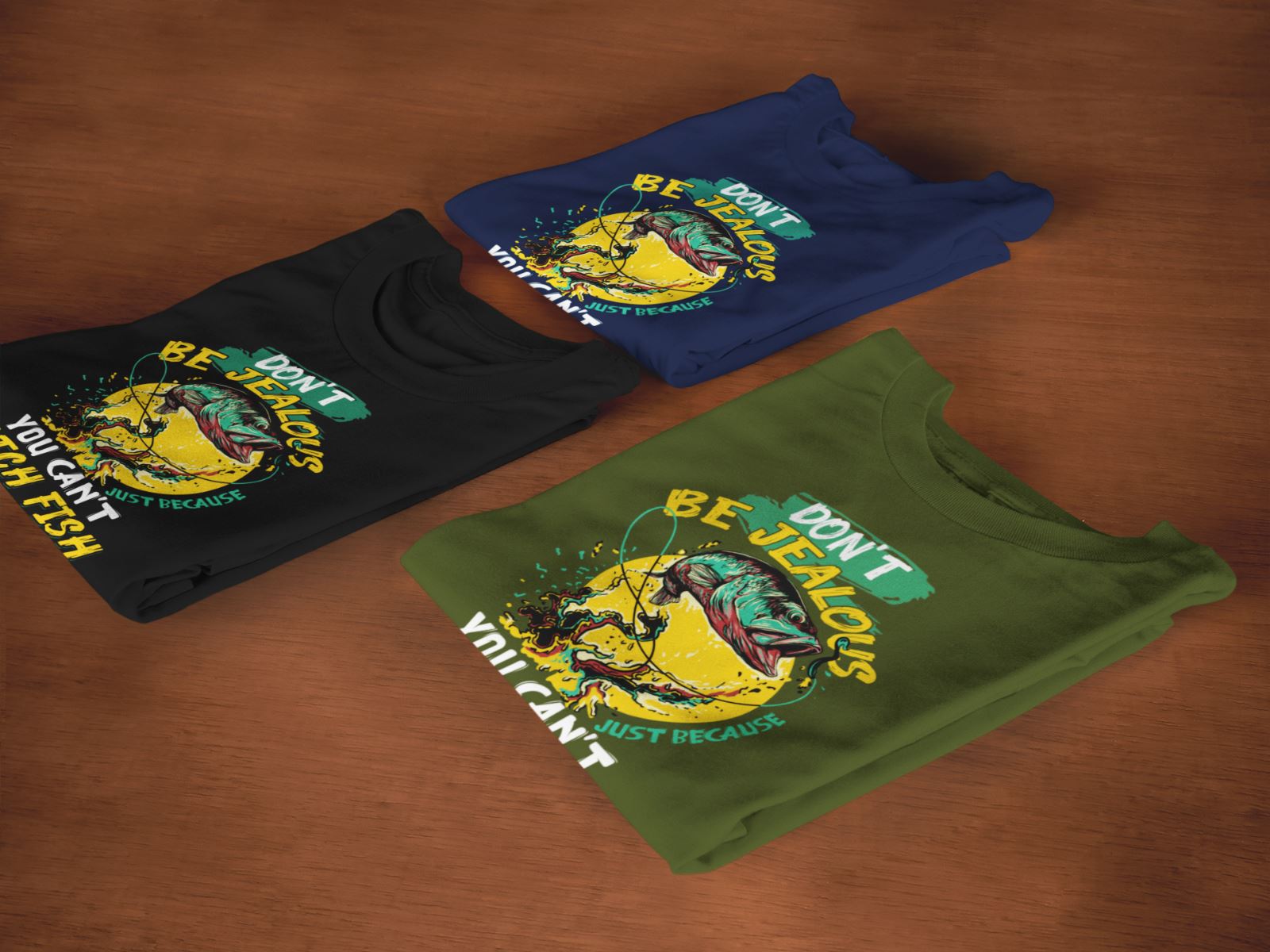 Funny Fishing T Shirt Don't Be Jealous Just Because You Can't Catch FiGalaxy Tees