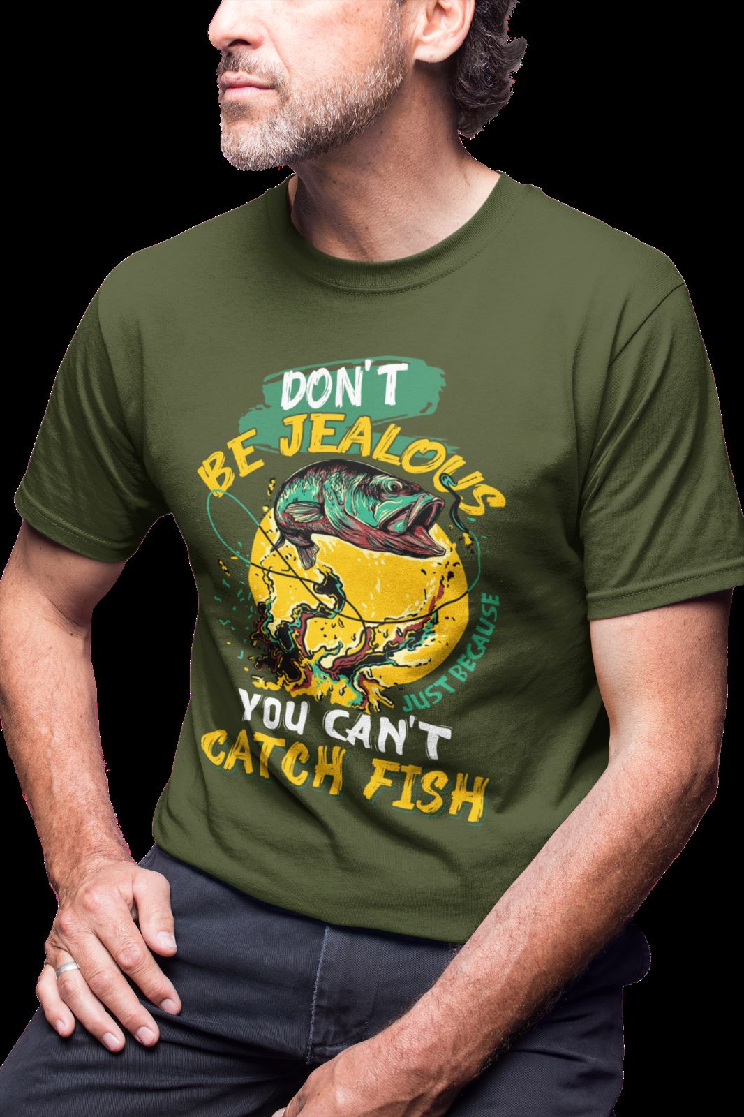 Funny Fishing T Shirt Don't Be Jealous Just Because You Can't Catch FiGalaxy Tees