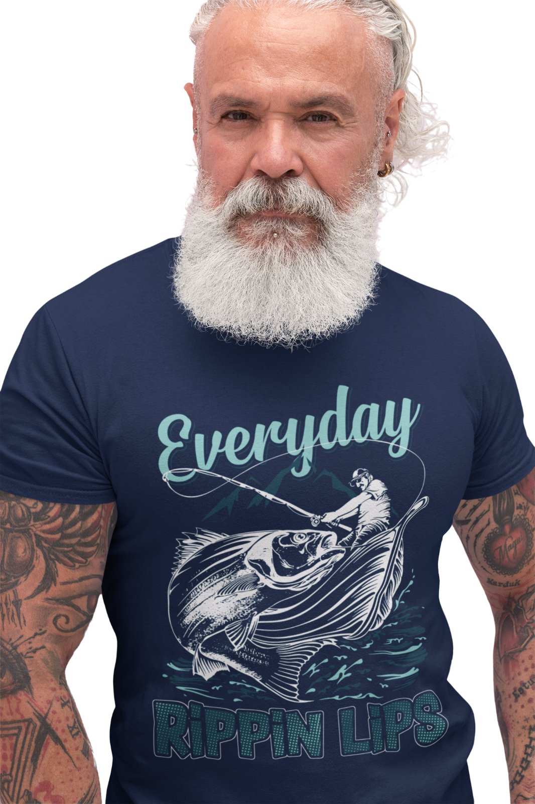 Funny Fishing T Shirt Everyday Rippin Lips Fisherman Gift Dad Angler OGalaxy Tees