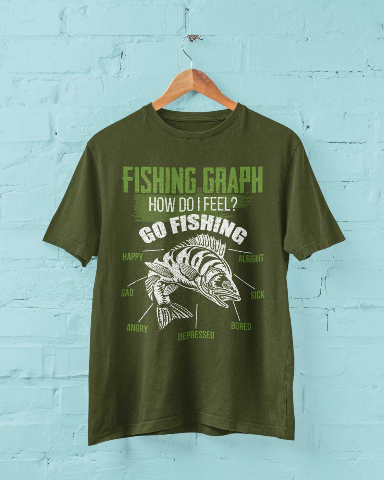 Funny Fishing T Shirt Fishing Graph How I Feel Always Go Fishing FisheGalaxy Tees