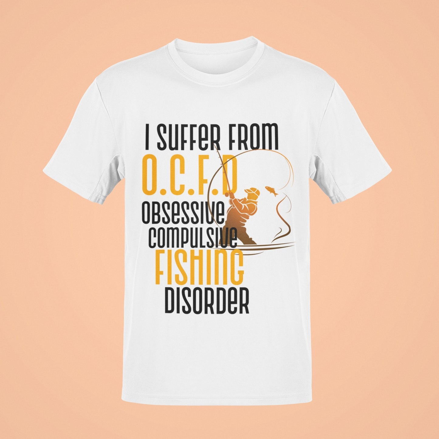 Funny Fishing T Shirt I Suffer From OCFD Obsessive Fishing Disorder OCGalaxy Tees