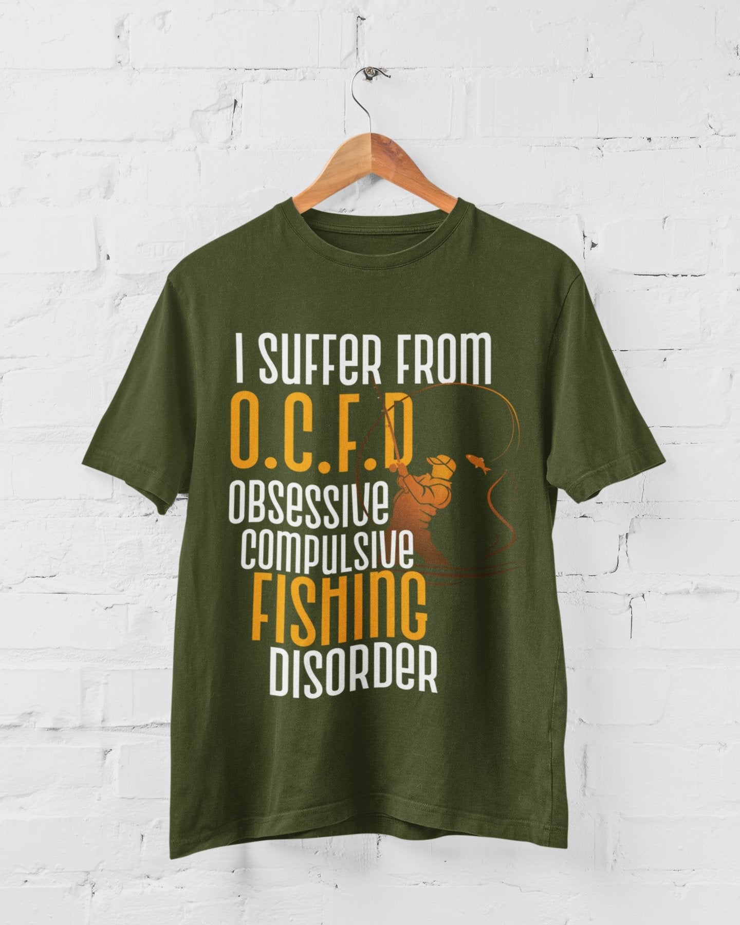 Funny Fishing T Shirt I Suffer From OCFD Obsessive Fishing Disorder OCGalaxy Tees
