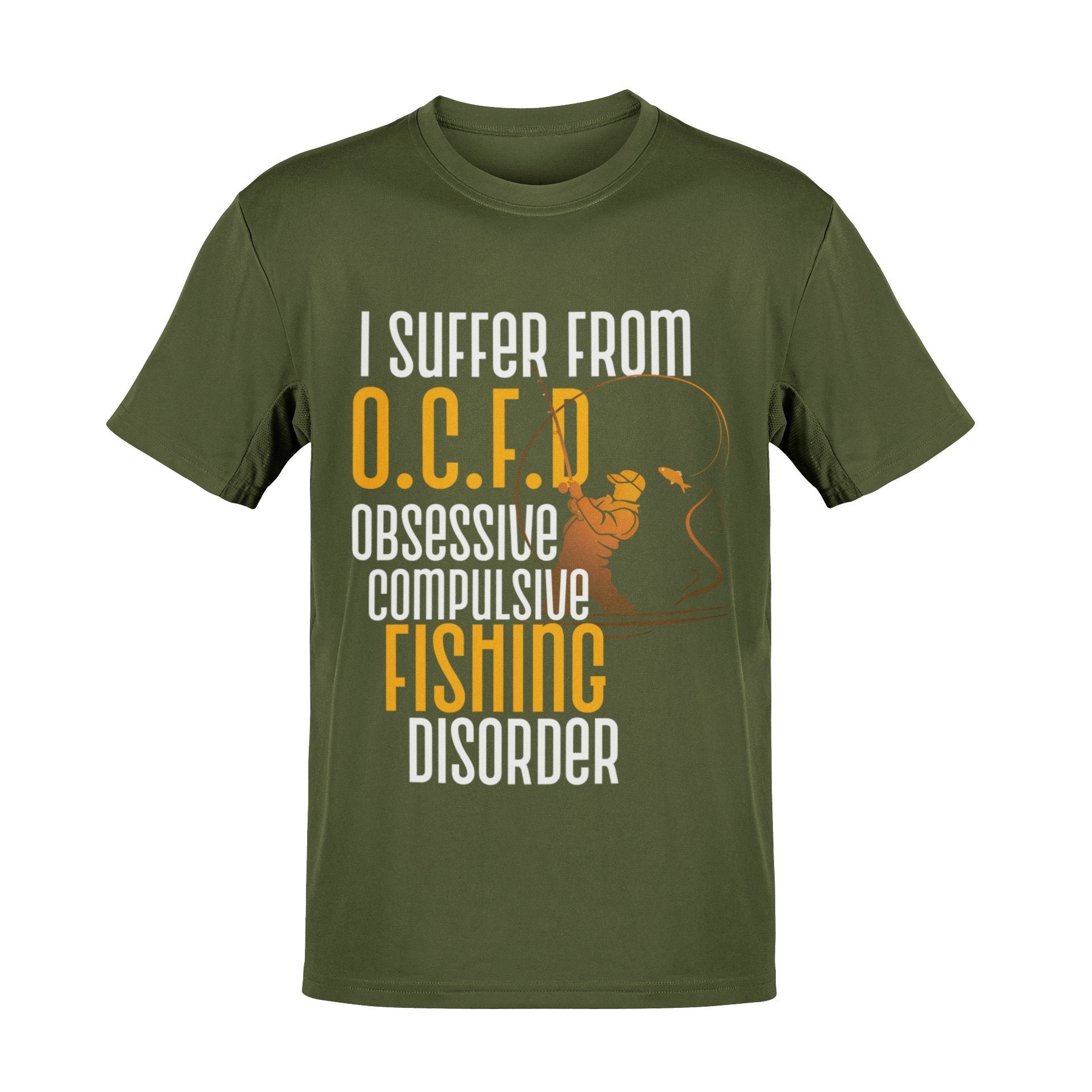 Funny Fishing T Shirt I Suffer From OCFD Obsessive Fishing Disorder OCGalaxy Tees