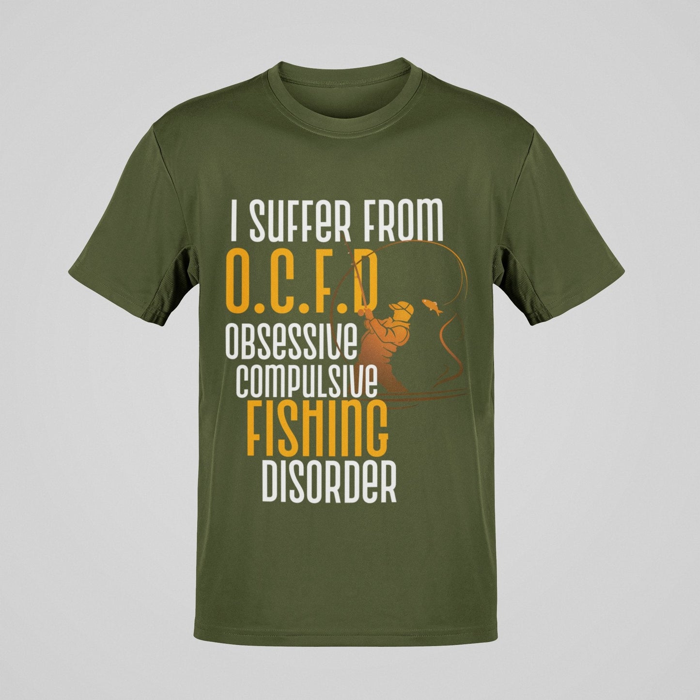 Funny Fishing T Shirt I Suffer From OCFD Obsessive Fishing Disorder OCGalaxy Tees