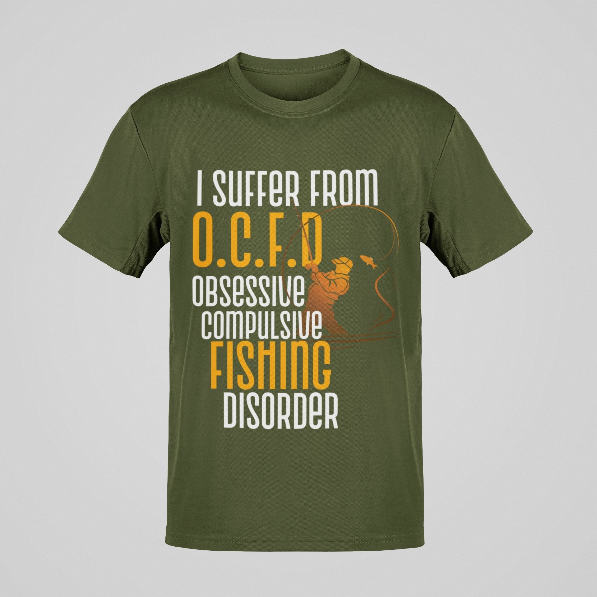 Funny Fishing T Shirt I Suffer From OCFD Obsessive Fishing Disorder OCGalaxy Tees