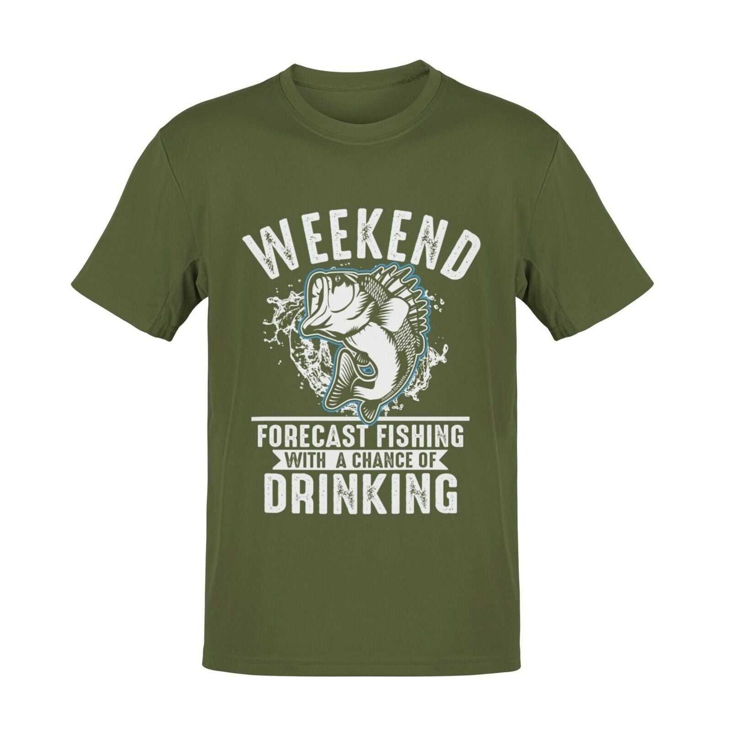 Funny Fishing T Shirt Weekend Forecast Fishing With a Chance Of DrinkiGalaxy Tees