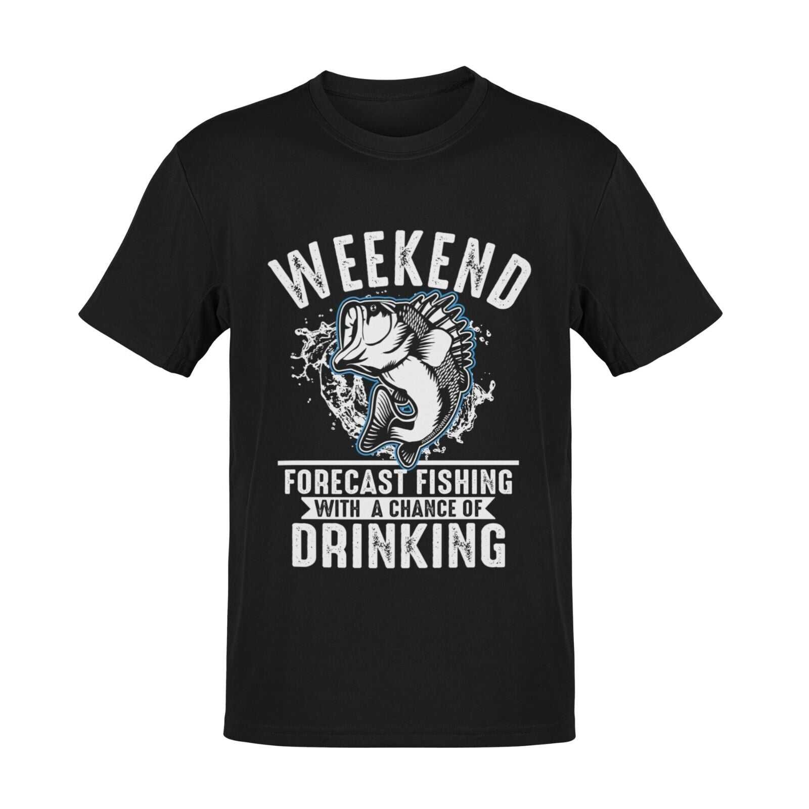 Funny Fishing T Shirt Weekend Forecast Fishing With a Chance Of DrinkiGalaxy Tees