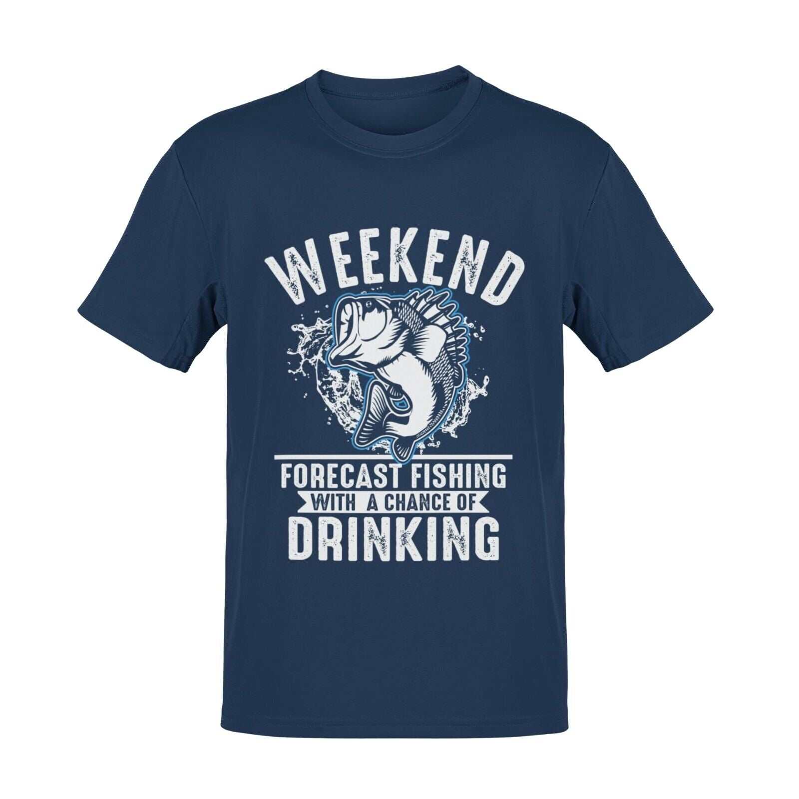 Funny Fishing T Shirt Weekend Forecast Fishing With a Chance Of DrinkiGalaxy Tees