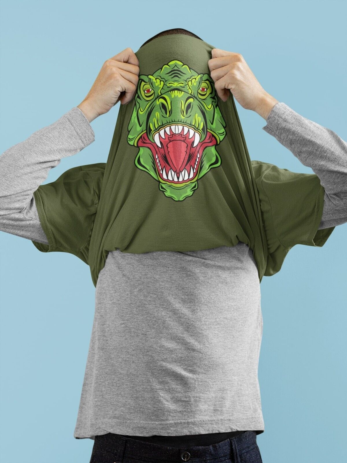 Funny Flip T Shirt ASK ME ABOUT MY T-REX IMPRESSION Costume T Shirt DiGalaxy Tees