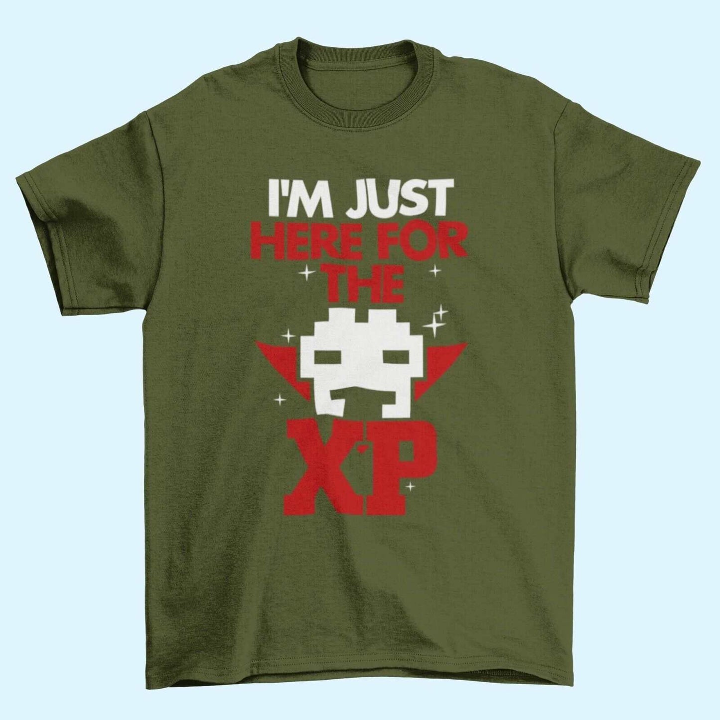 Funny Gamer T Shirt I'M JUST HERE FOR THE XP Gaming Gift Small to 6XL Galaxy Tees