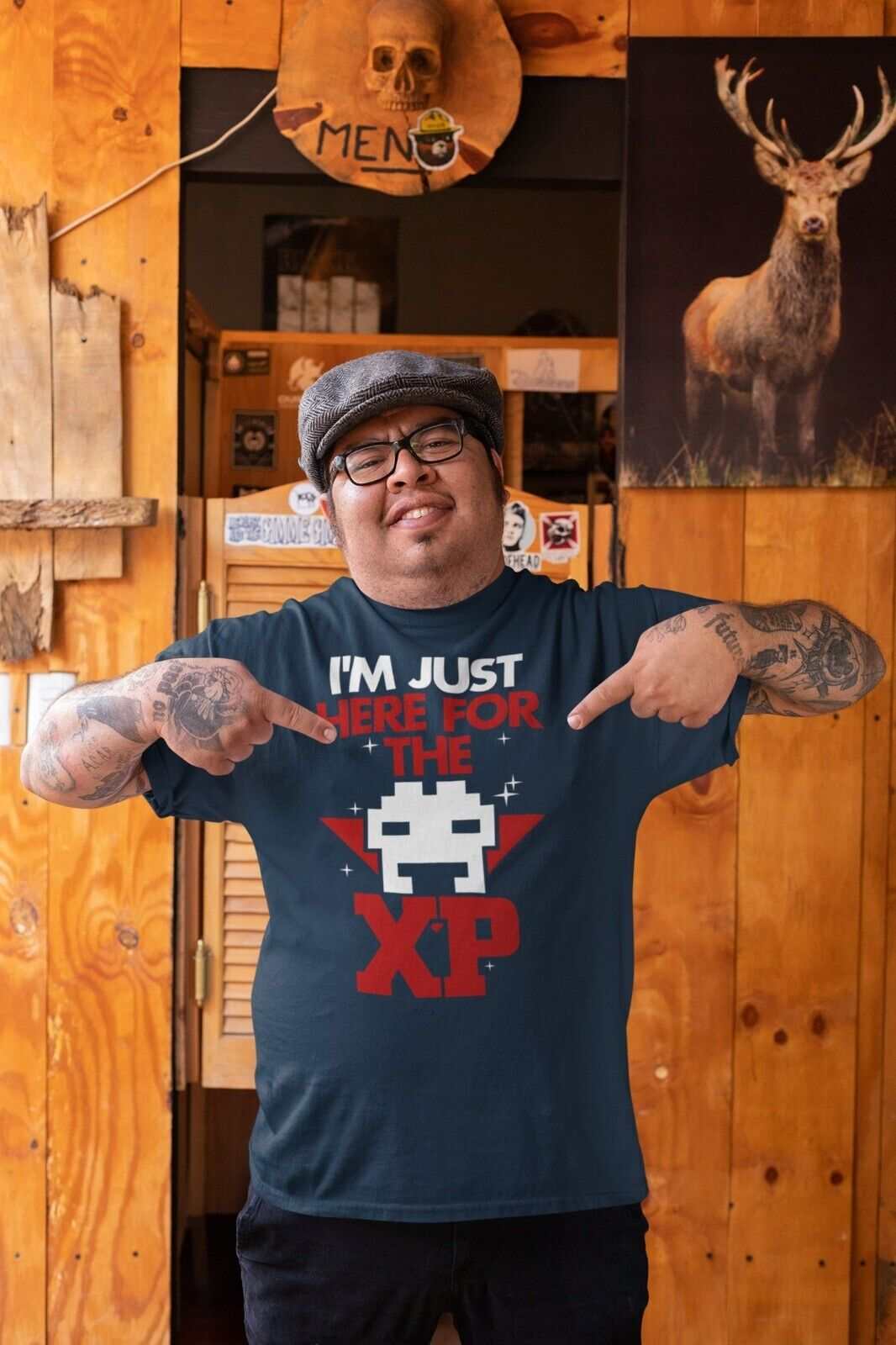 Funny Gamer T Shirt I'M JUST HERE FOR THE XP Gaming Gift Small to 6XL Galaxy Tees