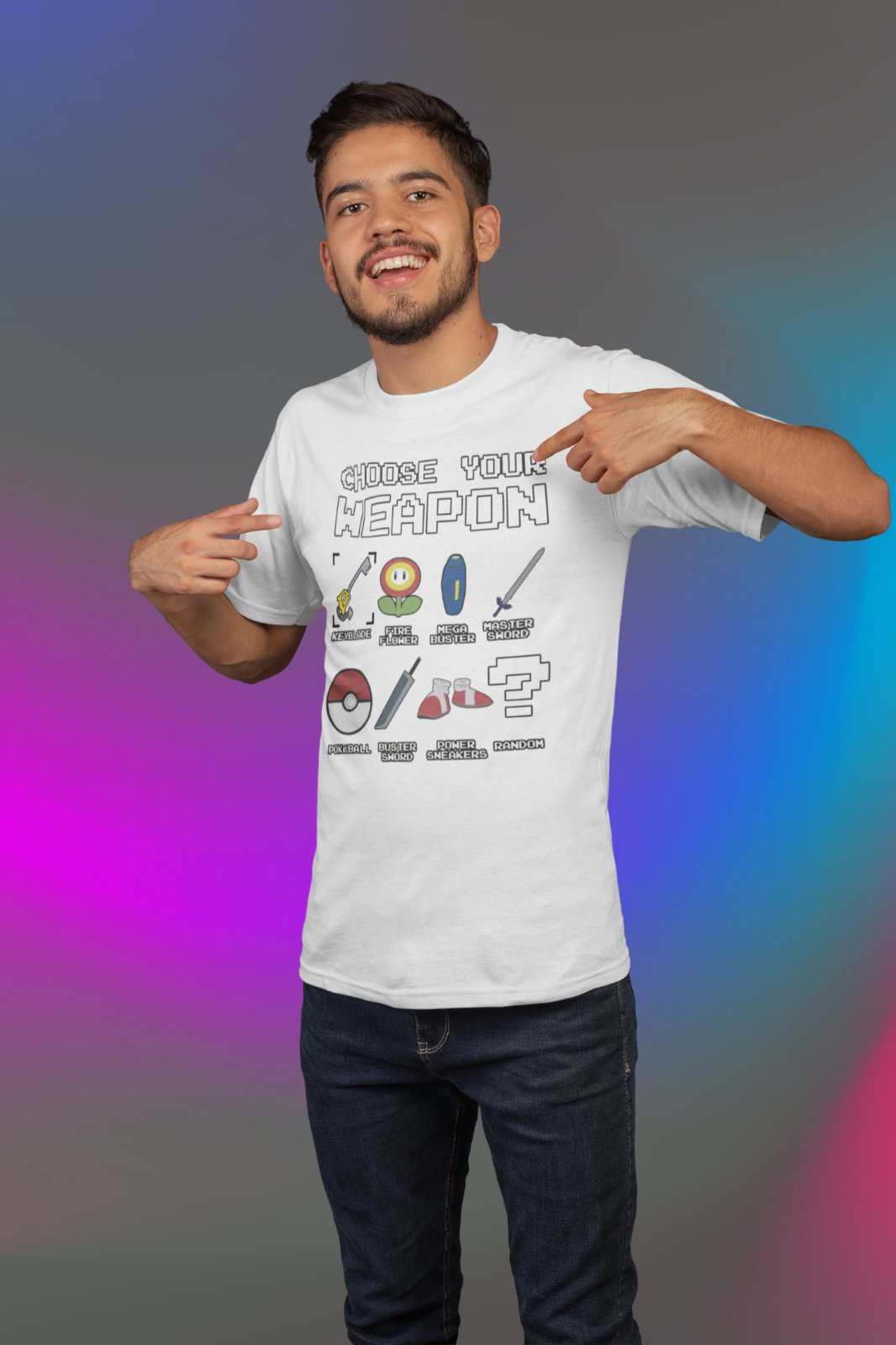 Funny Gamer T Shirt Weapon Choice Gaming Themed Tshirt Vide Gaming GifGalaxy Tees