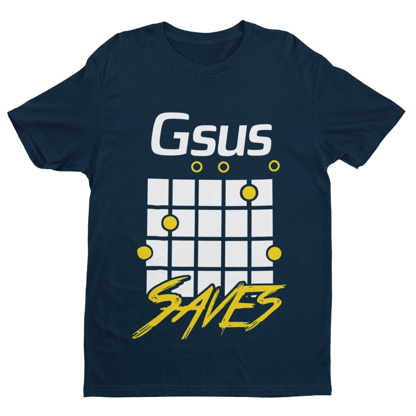 Funny Guitar Christian T Shirt GSUS Saves Parody on Chord Gift Idea JeGalaxy Tees