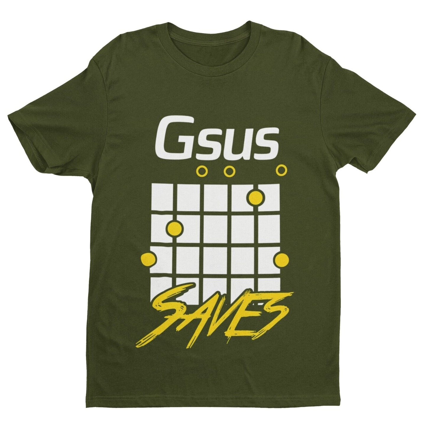 Funny Guitar Christian T Shirt GSUS Saves Parody on Chord Gift Idea JeGalaxy Tees