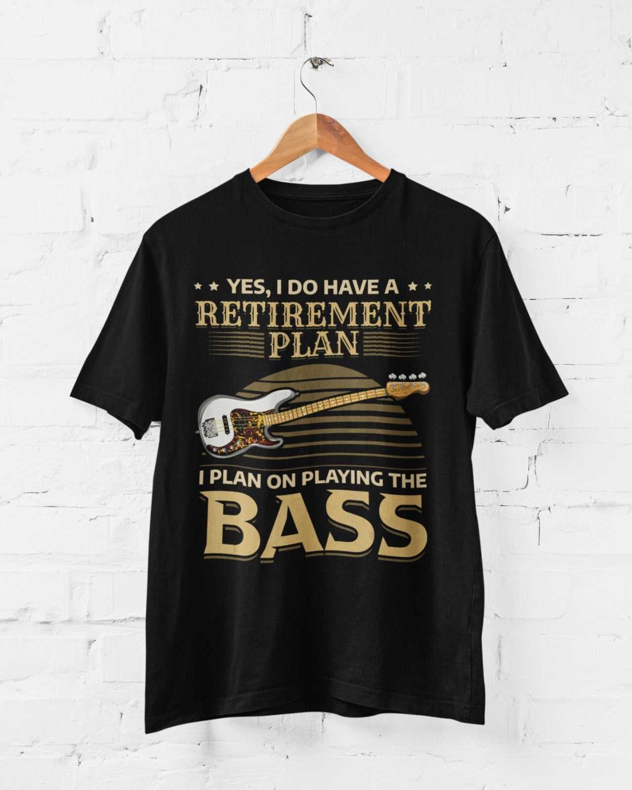 Funny Guitar T Shirt I Do Have A Retirement Plan I Plan On Playing TheGalaxy Tees