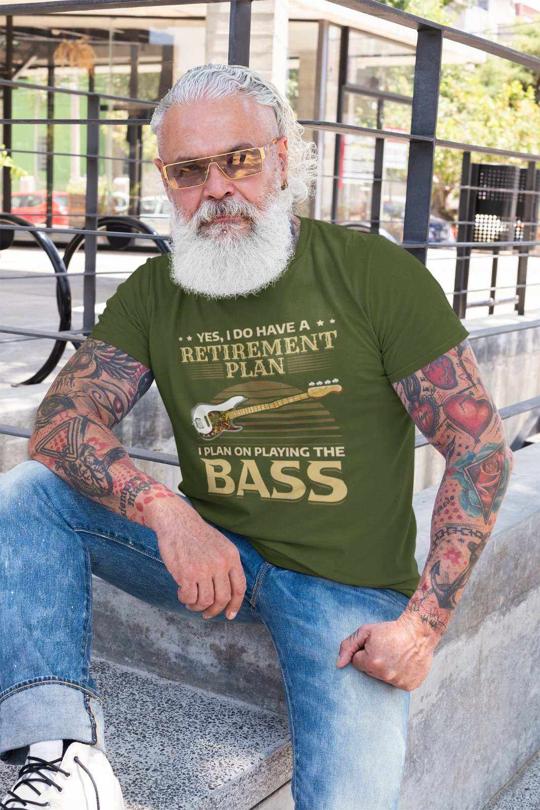 Funny Guitar T Shirt I Do Have A Retirement Plan I Plan On Playing TheGalaxy Tees