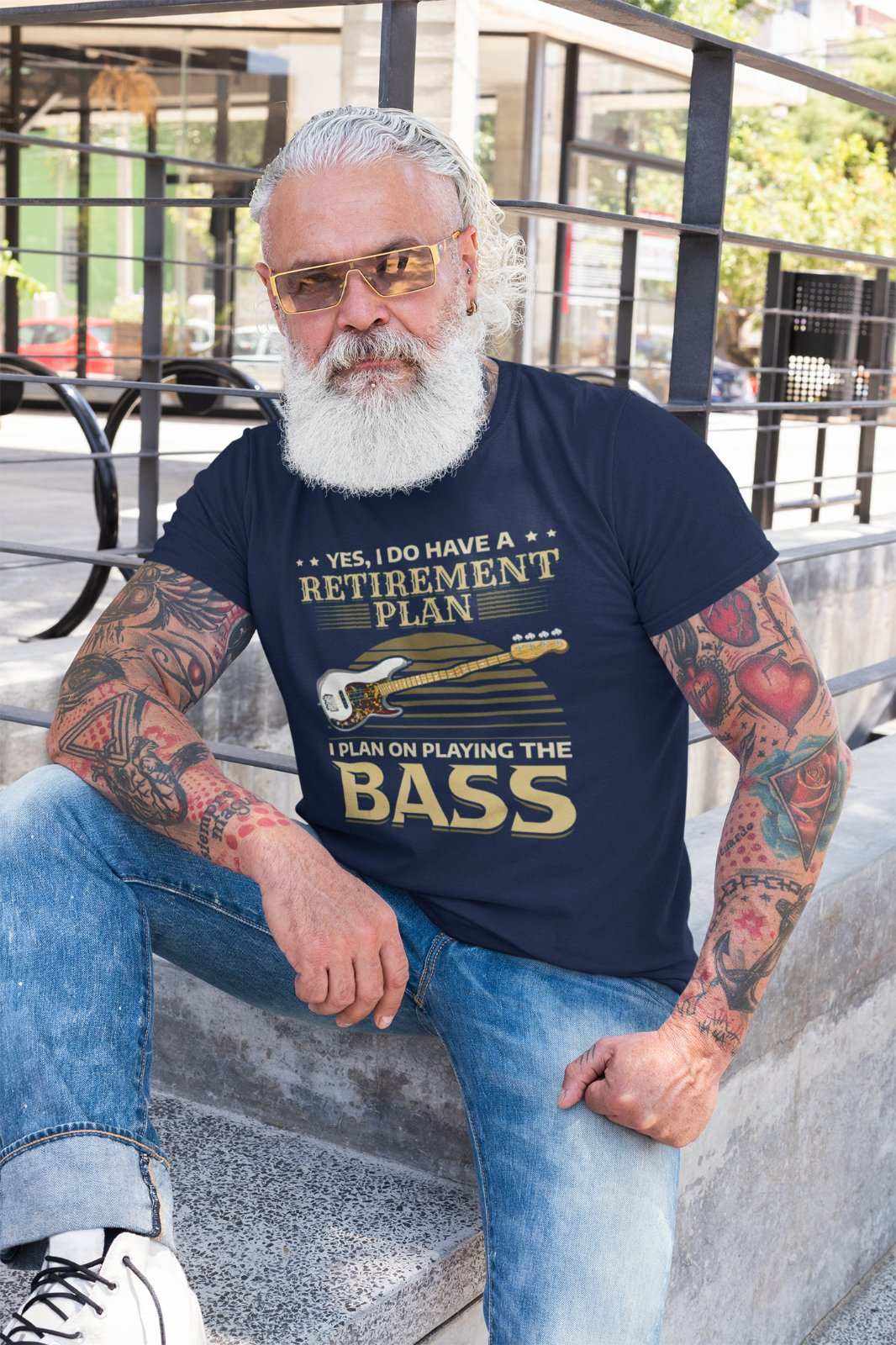 Funny Guitar T Shirt I Do Have A Retirement Plan I Plan On Playing TheGalaxy Tees