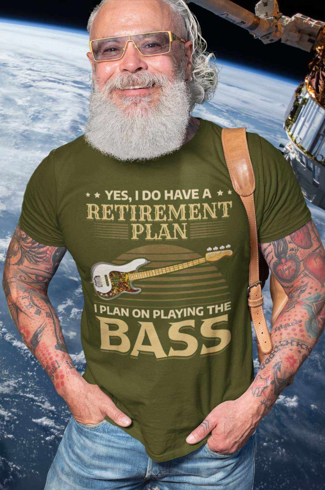 Funny Guitar T Shirt I Do Have A Retirement Plan I Plan On Playing TheGalaxy Tees