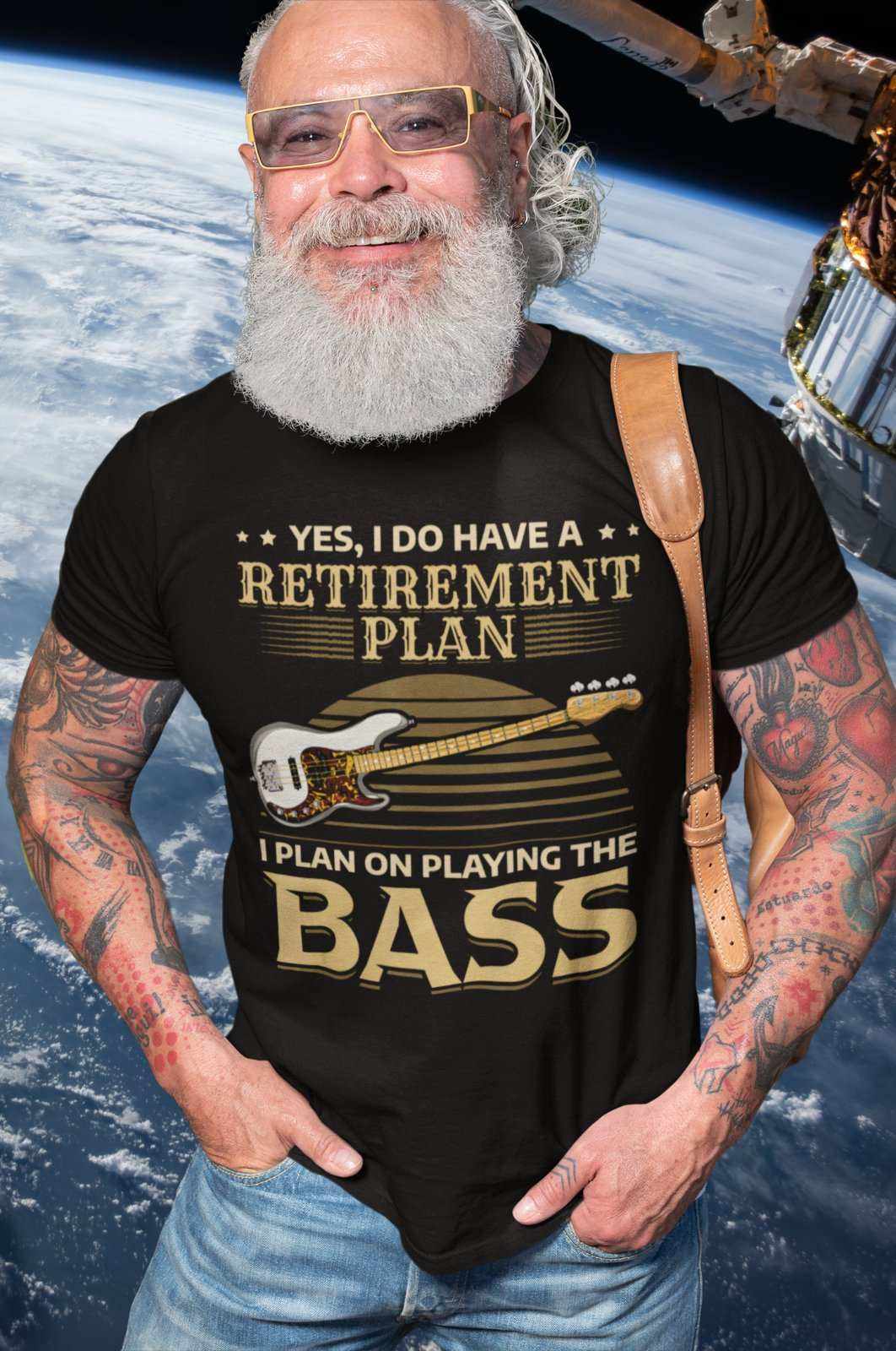 Funny Guitar T Shirt I Do Have A Retirement Plan I Plan On Playing TheGalaxy Tees
