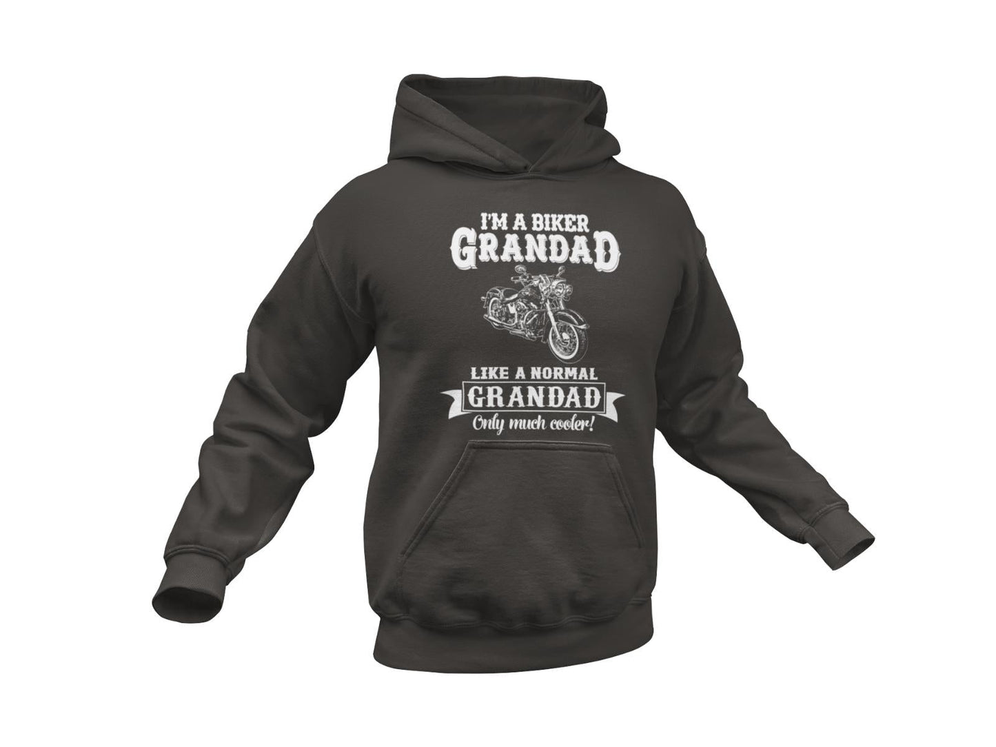 Funny I'm A Biker Grandad Hoodie Like A Normal Grandad Only Cooler MotGalaxy Tees