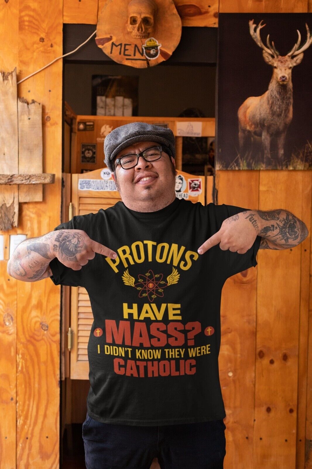 Funny Physics Pun T Shirt Protons Have Mass ? I Didn't Know They Were Galaxy Tees