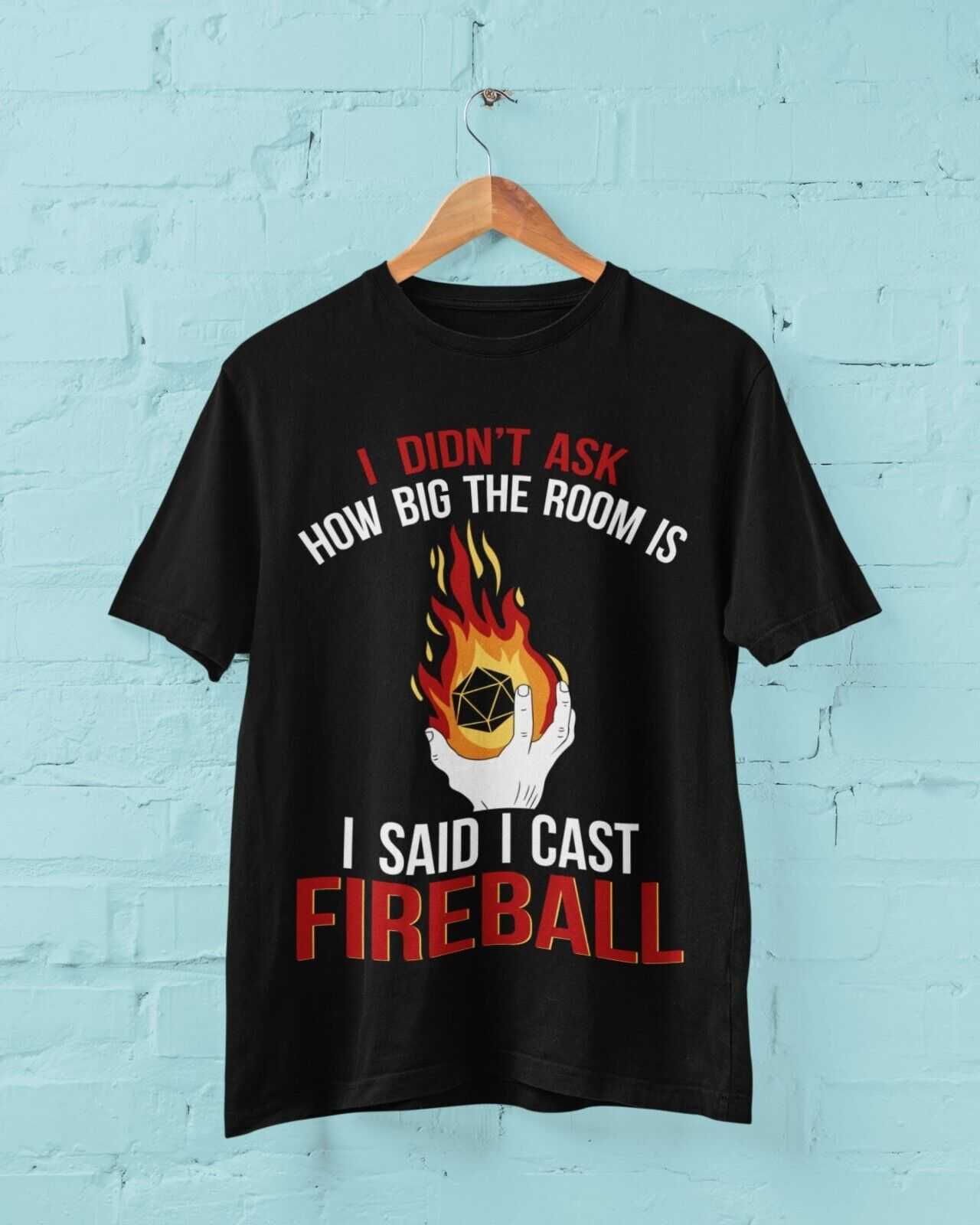 Funny RPG Gamer T Shirt I Said Cast A Fireball Dragons Dungeons Gift IGalaxy Tees