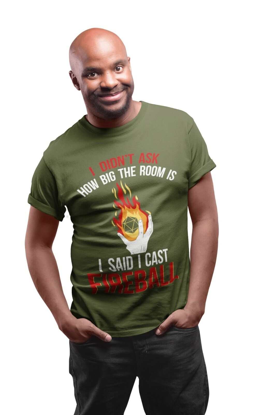 Funny RPG Gamer T Shirt I Said Cast A Fireball Dragons Dungeons Gift IGalaxy Tees