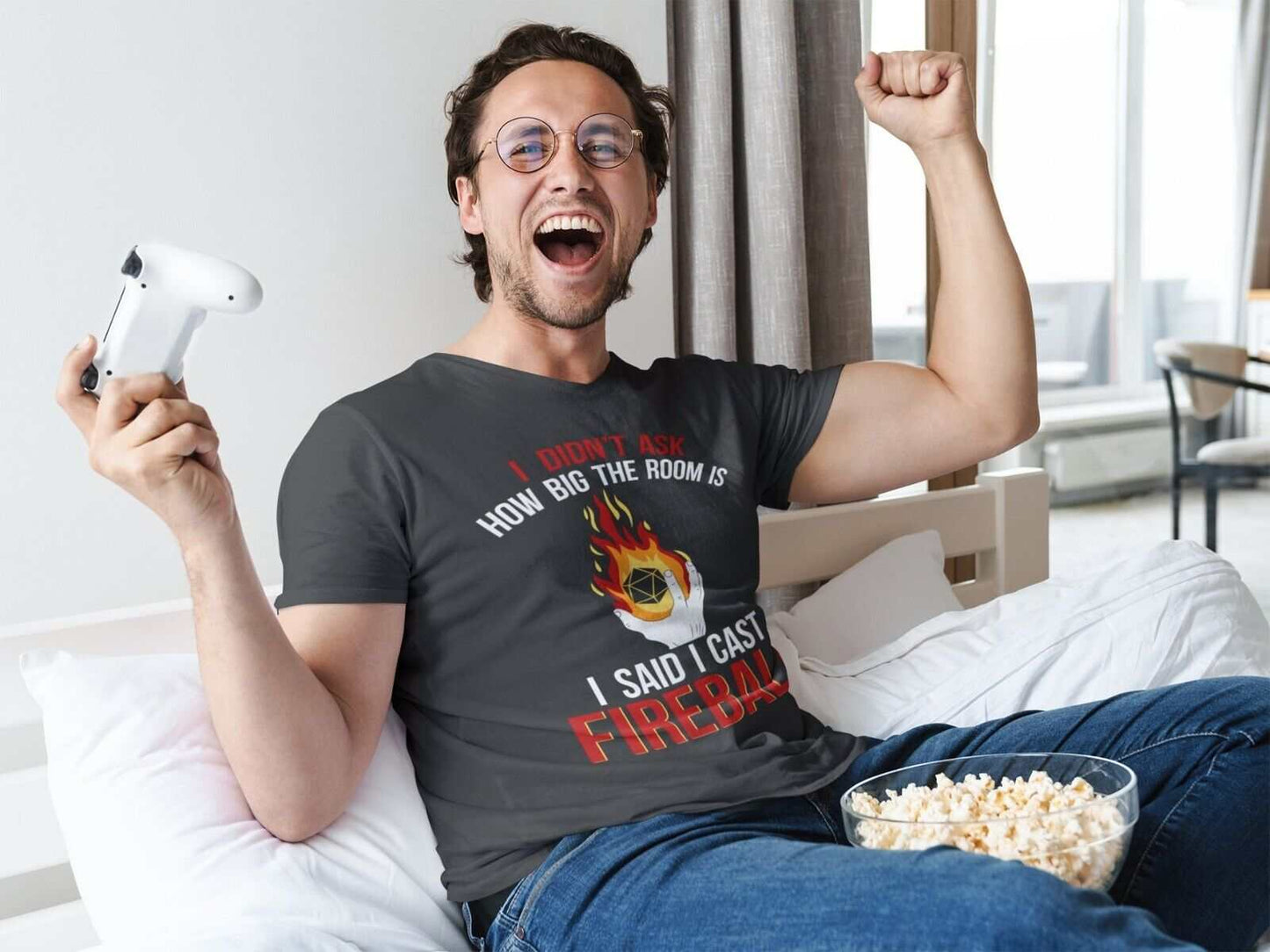 Funny RPG Gamer T Shirt I Said Cast A Fireball Dragons Dungeons Gift IGalaxy Tees