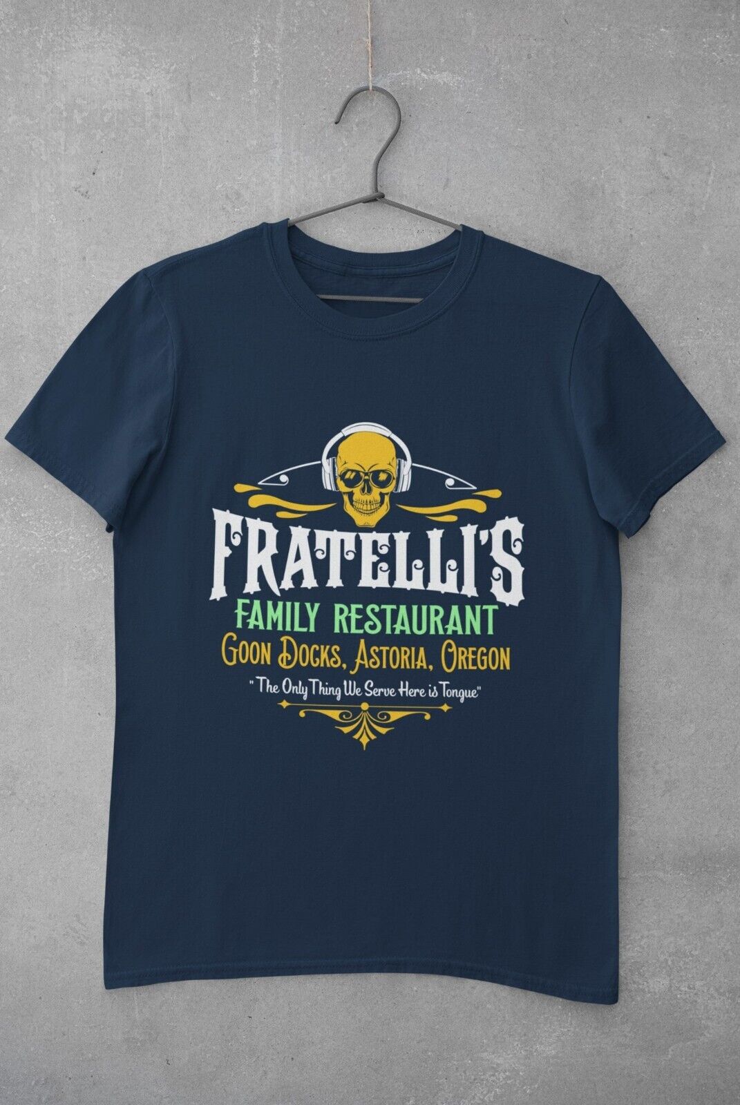 Funny Retro 80s Movie T Shirt FRATELLI'S FAMILY RESTAURANT Good Docks Galaxy Tees