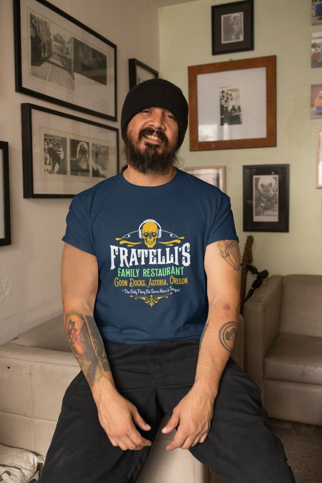Funny Retro 80s Movie T Shirt FRATELLI'S FAMILY RESTAURANT Good Docks Galaxy Tees