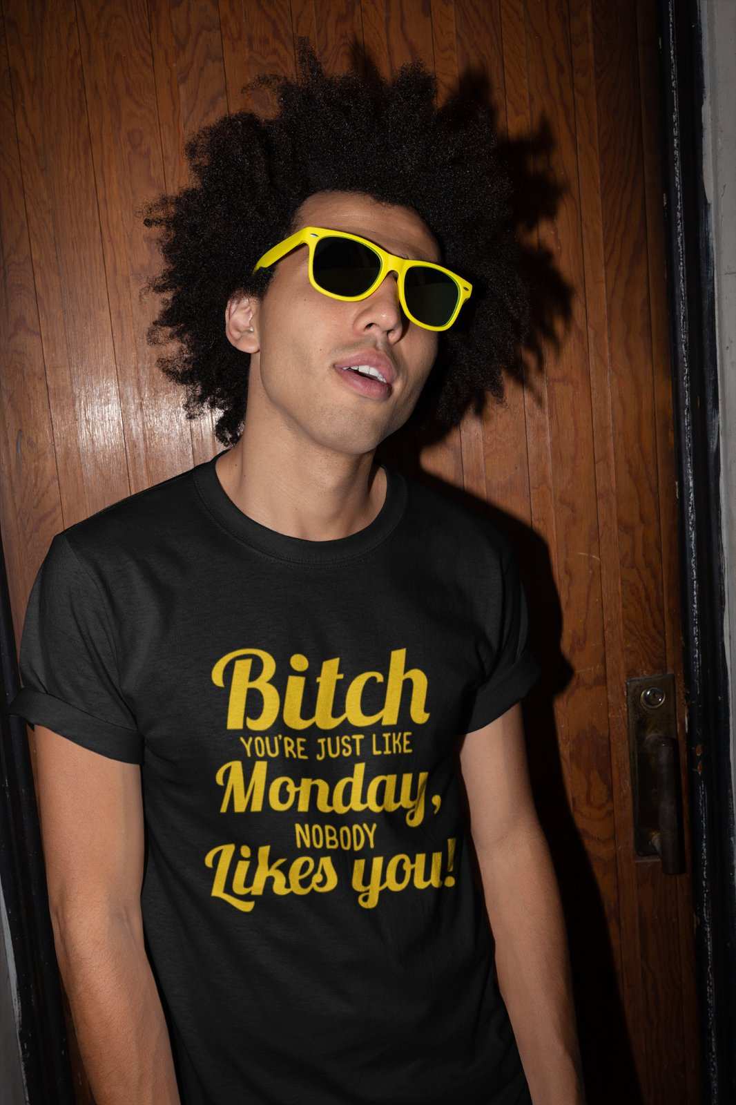 Funny Sarcastic Joke Rude T Shirt B*tch You're Just Like Monday NobodyGalaxy Tees
