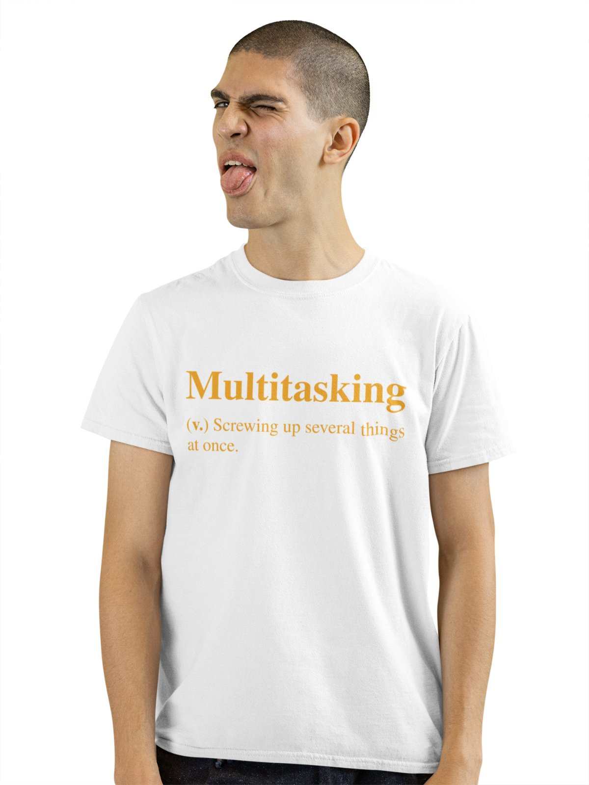 Funny Sarcastic Joke T Shirt Multitasking Screwing Up Several Things AGalaxy Tees