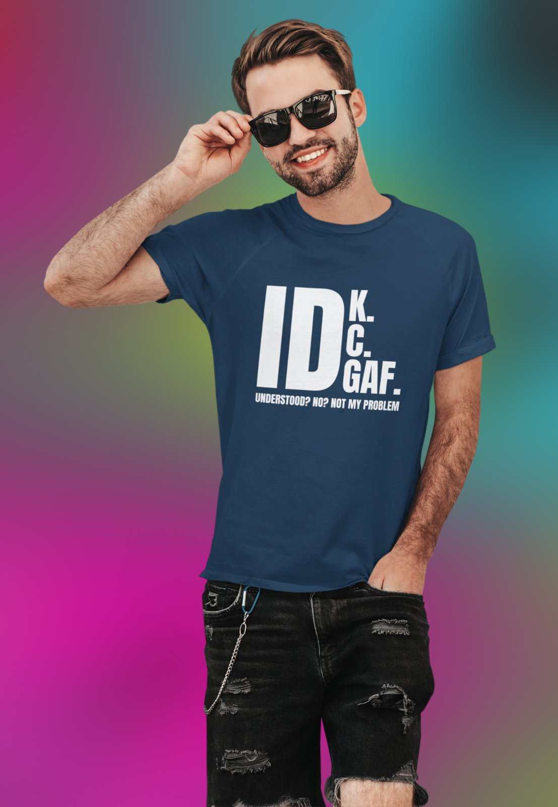 Funny Sarcastic Rude T Shirt IDK IDC IDGAF Don't Know Care or Give A FGalaxy Tees