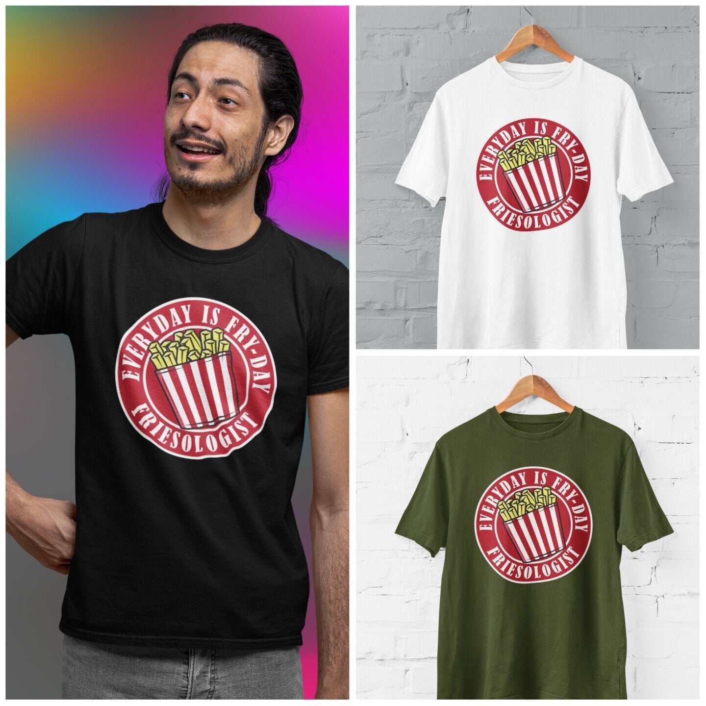 Funny Sarcastic T Shirt Everyday Is Fryday Friday Pun Food Joke Chips Galaxy Tees