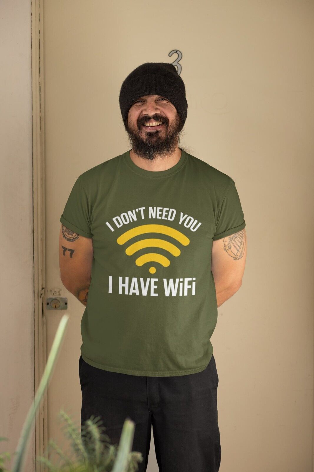 Funny Sarcastic T Shirt I DON'T NEED YOU I HAVE WIFI Joke Novelty RudeGalaxy Tees