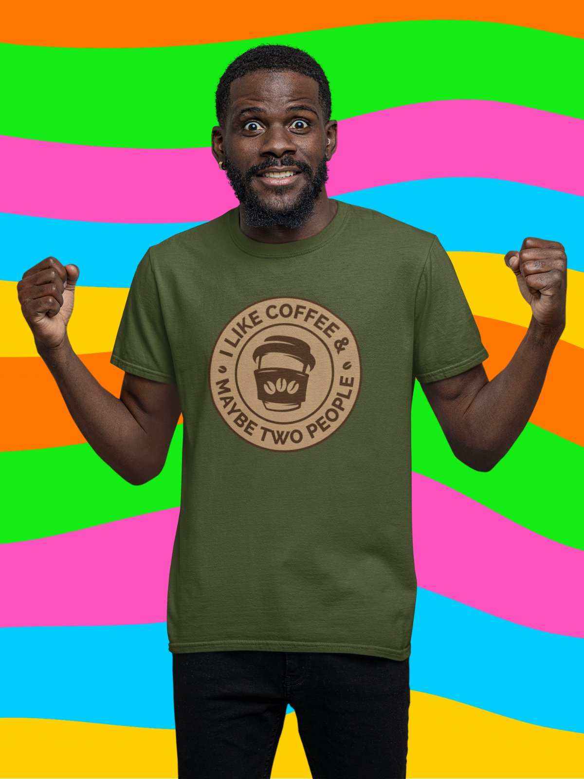 Funny Sarcastic T Shirt I Like Coffee And Maybe Two People Introvert AGalaxy Tees