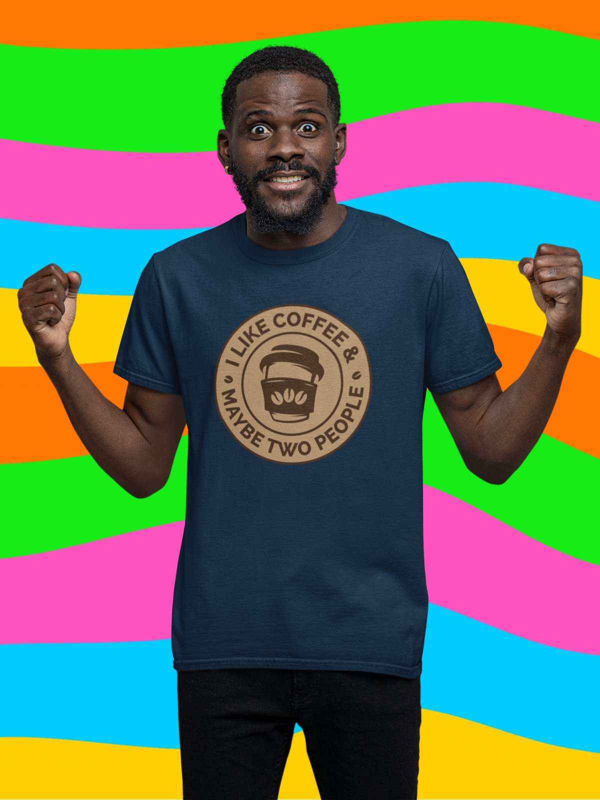 Funny Sarcastic T Shirt I Like Coffee And Maybe Two People Introvert AGalaxy Tees