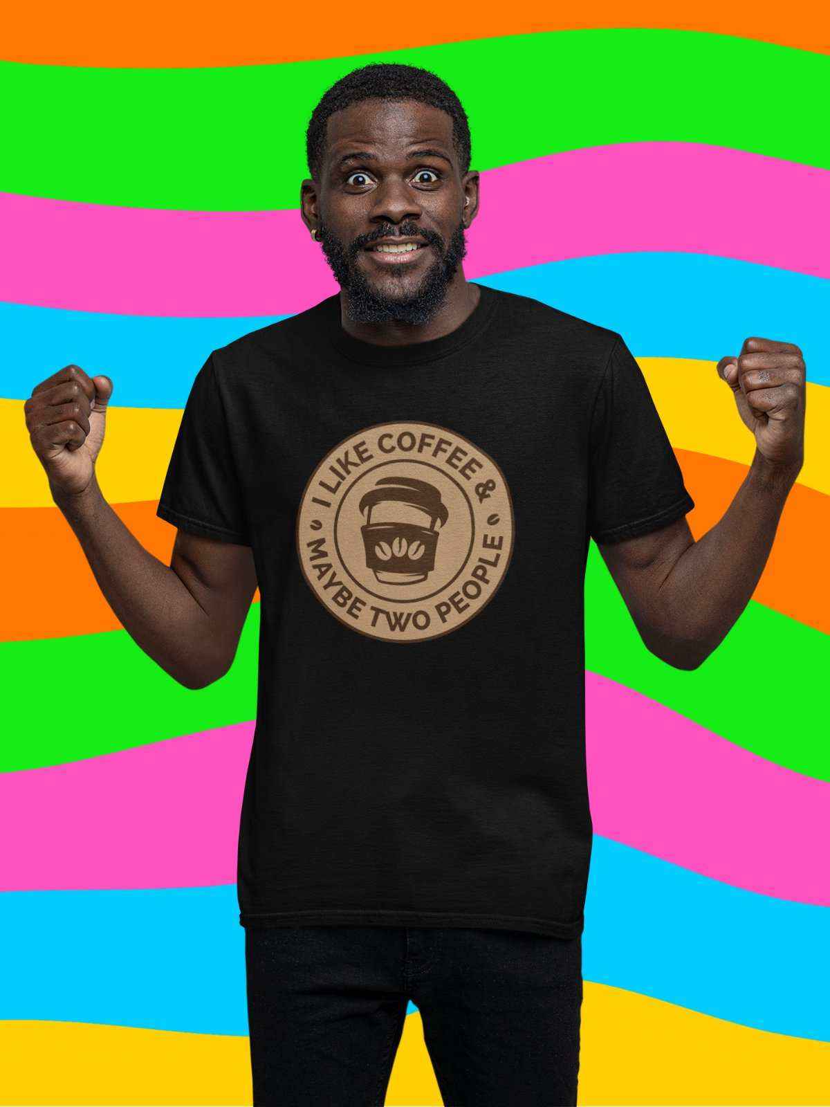Funny Sarcastic T Shirt I Like Coffee And Maybe Two People Introvert AGalaxy Tees