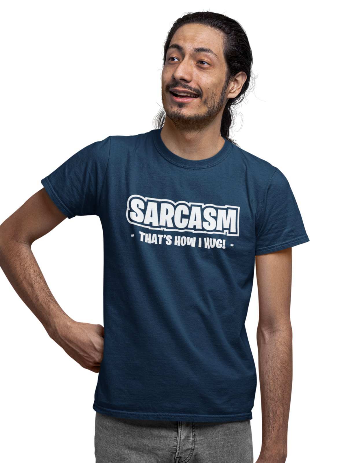 Funny Sarcastic T Shirt Sarcasm Thats How I Hug Ironic Gift Idea IntroGalaxy Tees