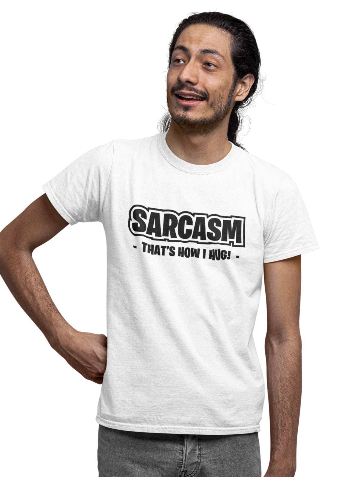 Funny Sarcastic T Shirt Sarcasm Thats How I Hug Ironic Gift Idea IntroGalaxy Tees