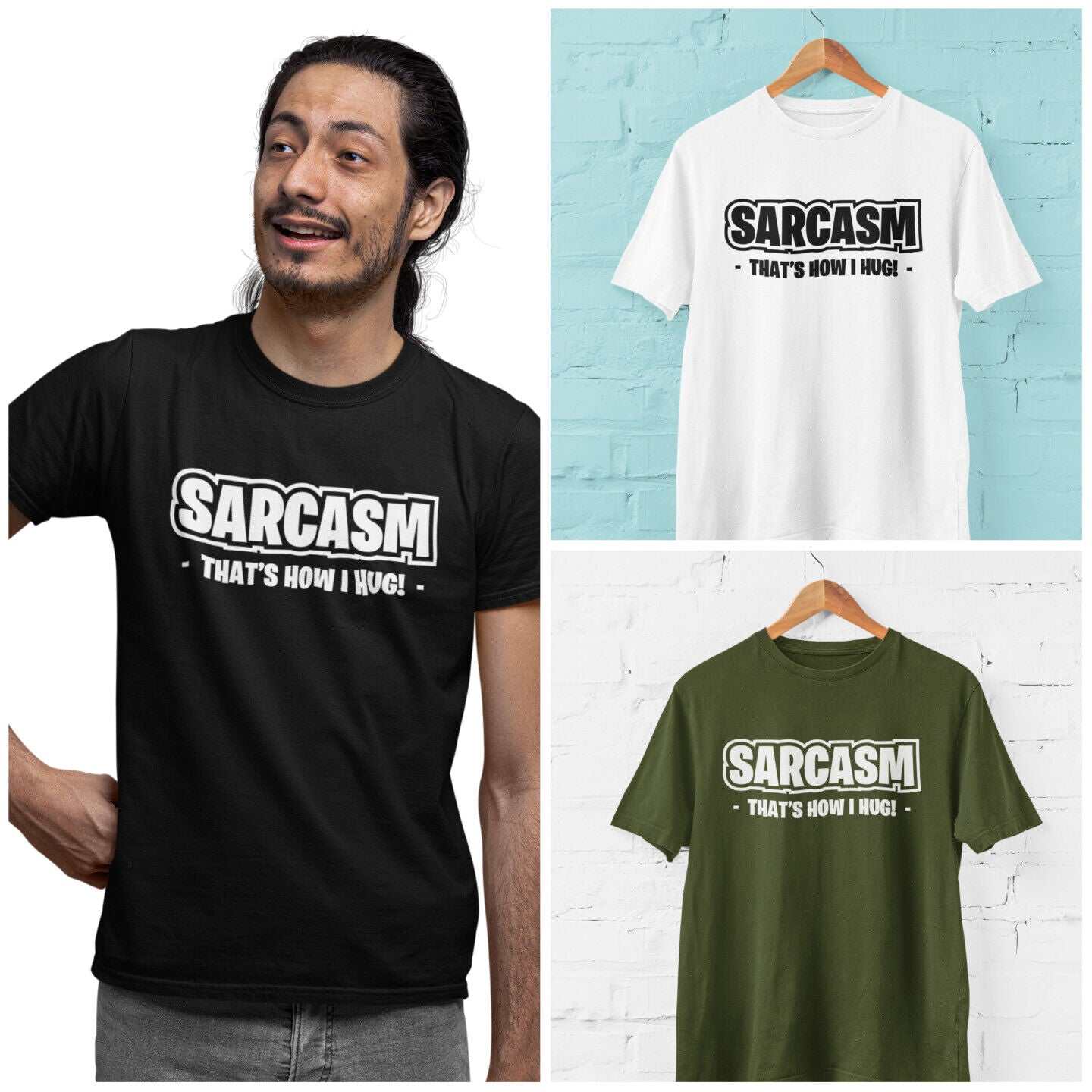 Funny Sarcastic T Shirt Sarcasm Thats How I Hug Ironic Gift Idea IntroGalaxy Tees