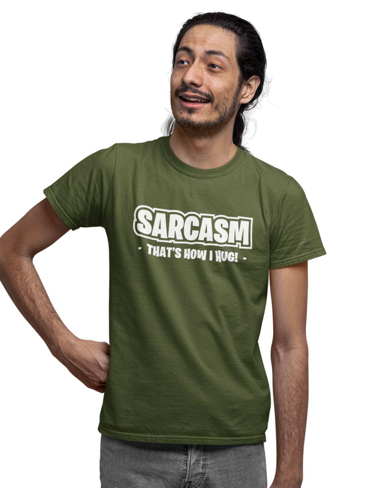 Funny Sarcastic T Shirt Sarcasm Thats How I Hug Ironic Gift Idea IntroGalaxy Tees