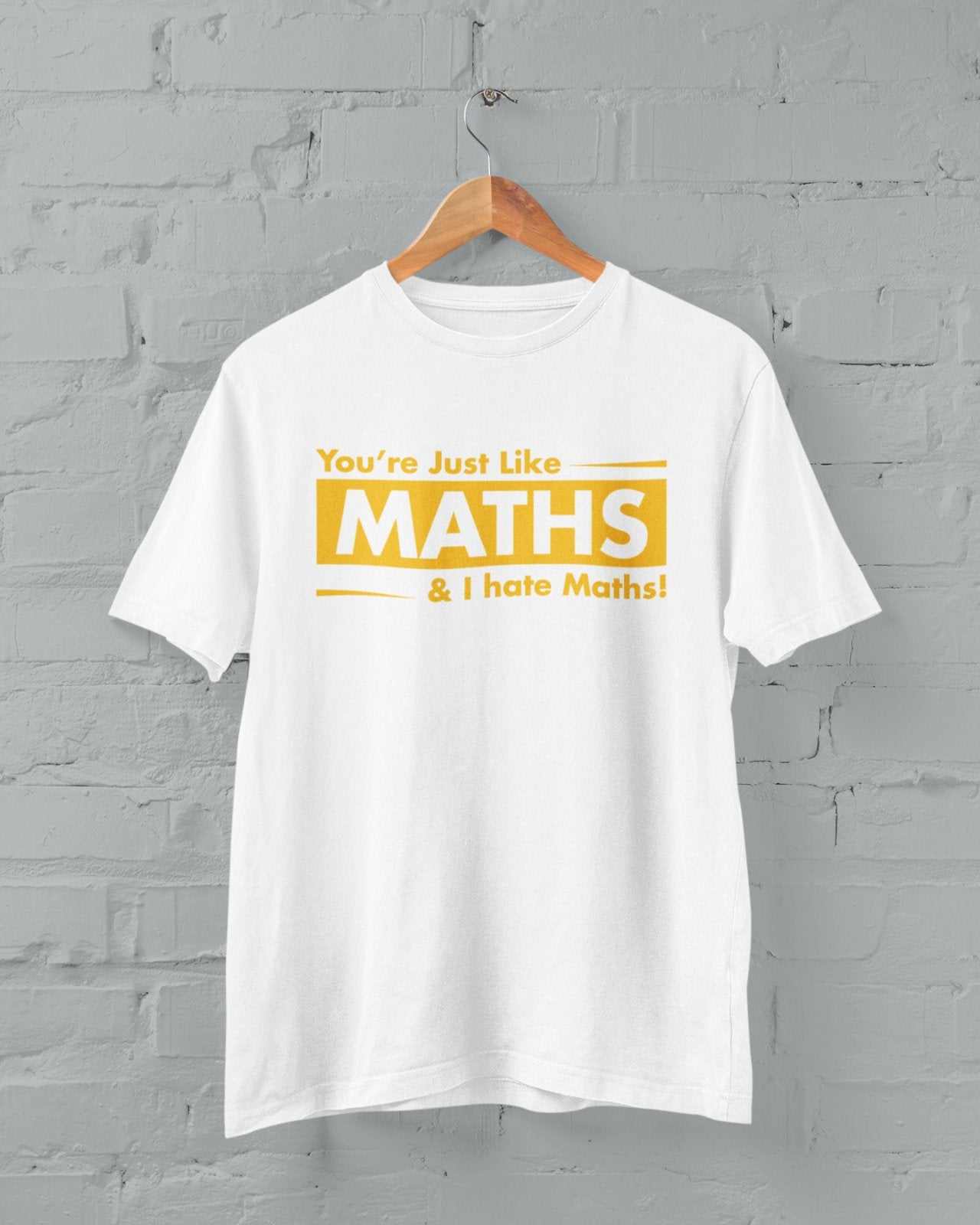 Funny Sarcastic T Shirt You're Just Like Maths and I HATE Maths ObnoxiGalaxy Tees