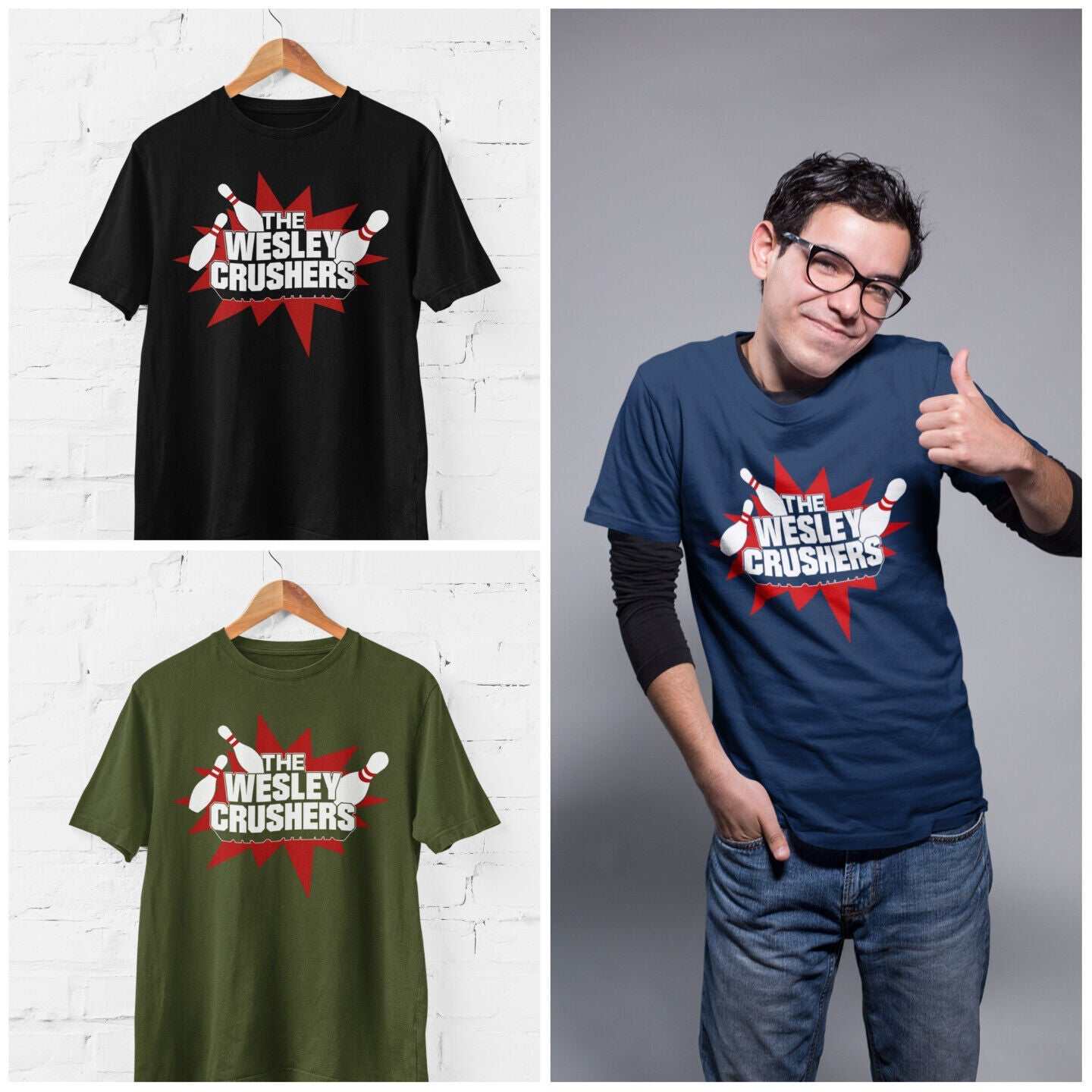 Funny Sheldon T Shirt The Wesley Crushers Bowling Team Theory Bang BigGalaxy Tees