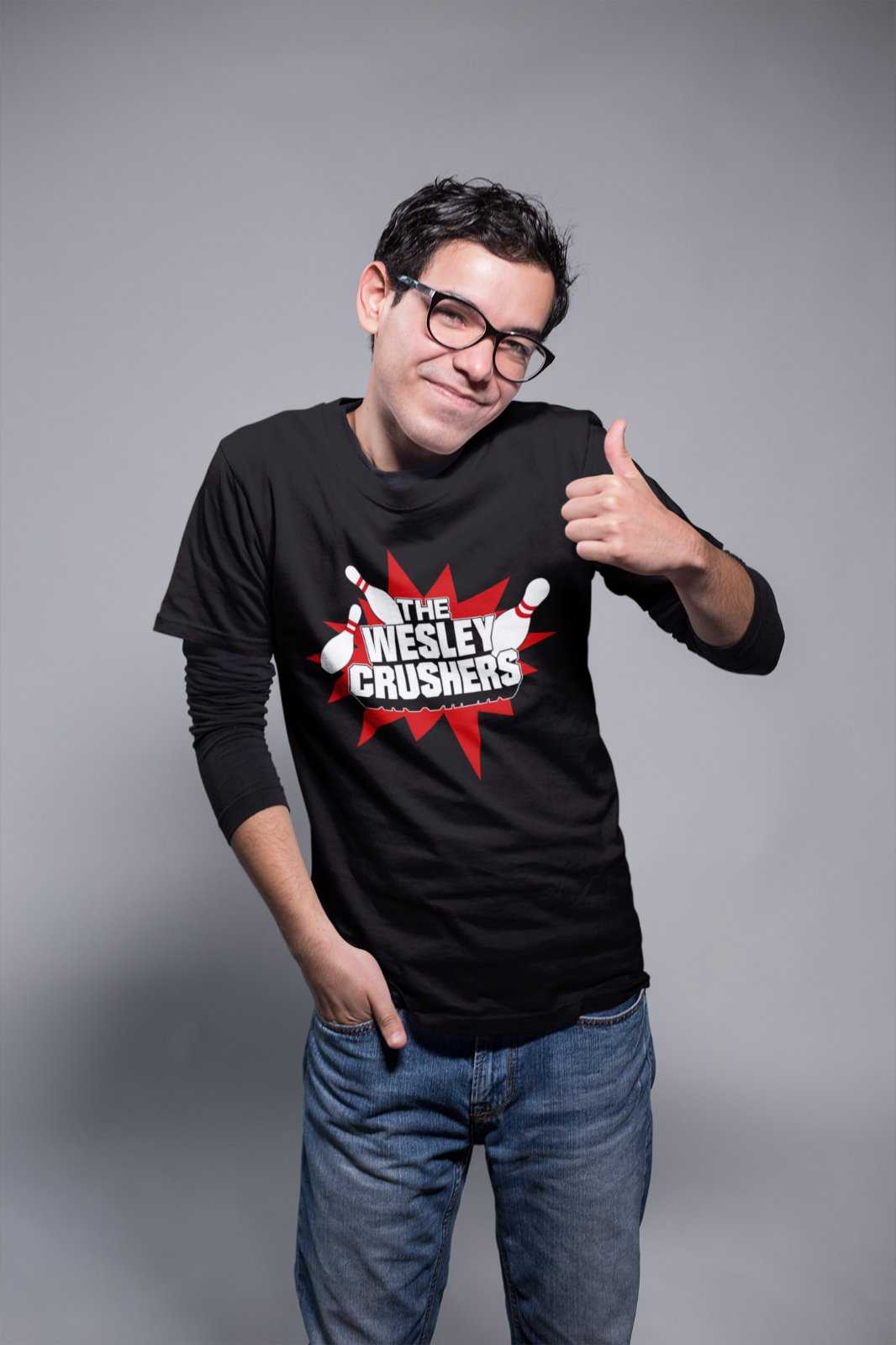 Funny Sheldon T Shirt The Wesley Crushers Bowling Team Theory Bang BigGalaxy Tees
