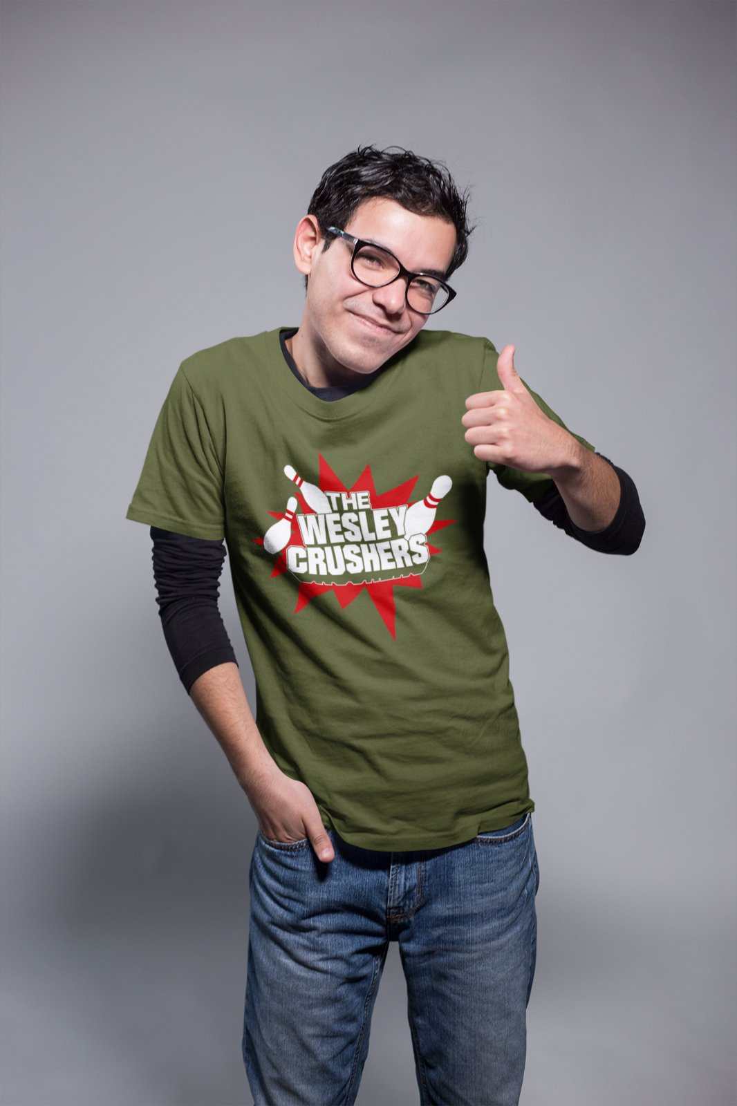 Funny Sheldon T Shirt The Wesley Crushers Bowling Team Theory Bang BigGalaxy Tees