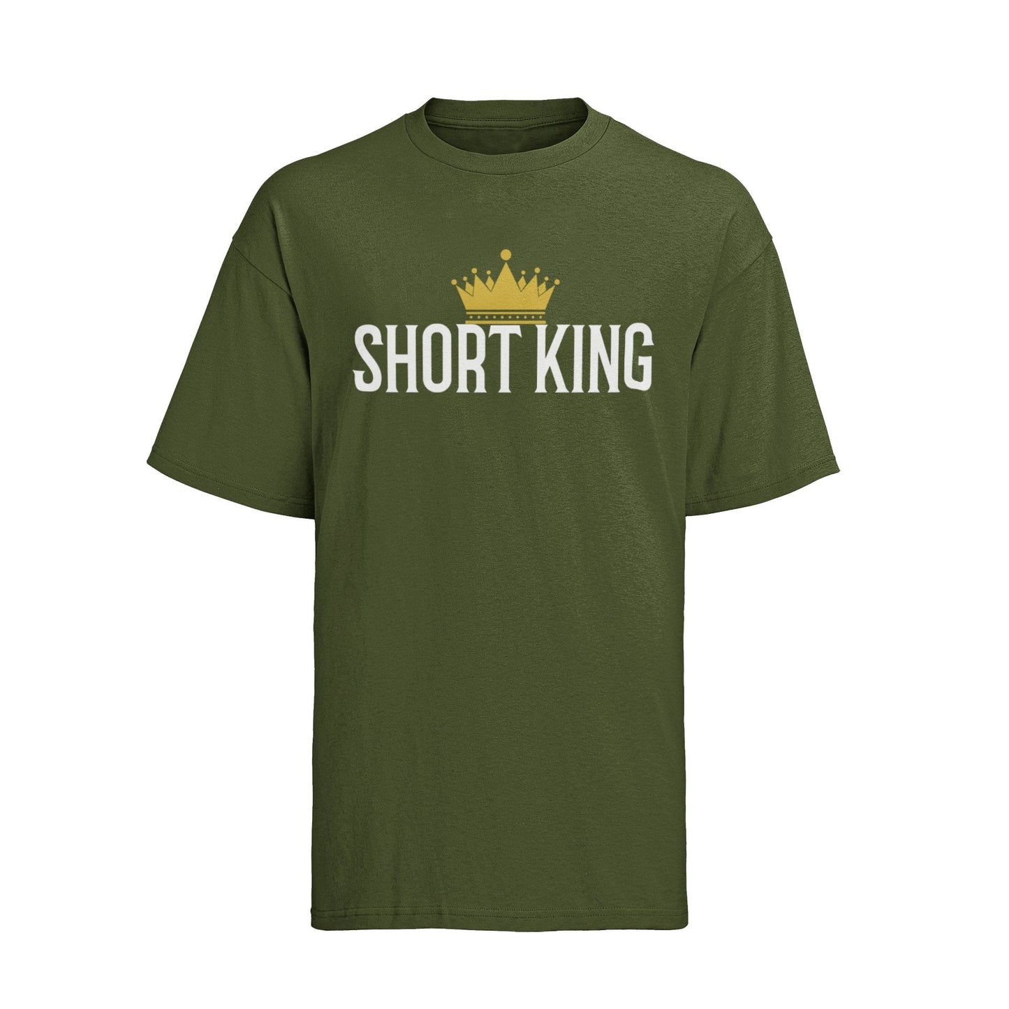 Funny Slogan T Shirt Short King with Crown Graphic Novelty Height JokeGalaxy Tees