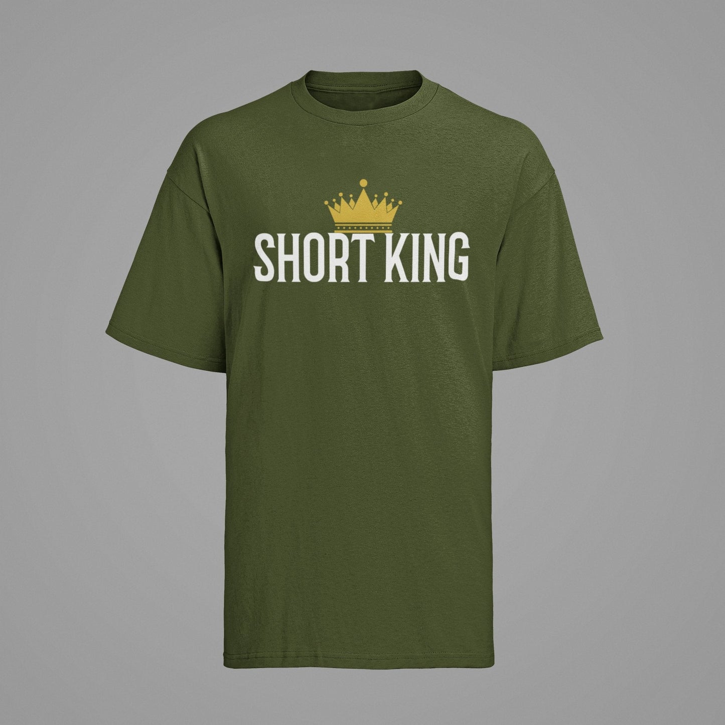 Funny Slogan T Shirt Short King with Crown Graphic Novelty Height JokeGalaxy Tees