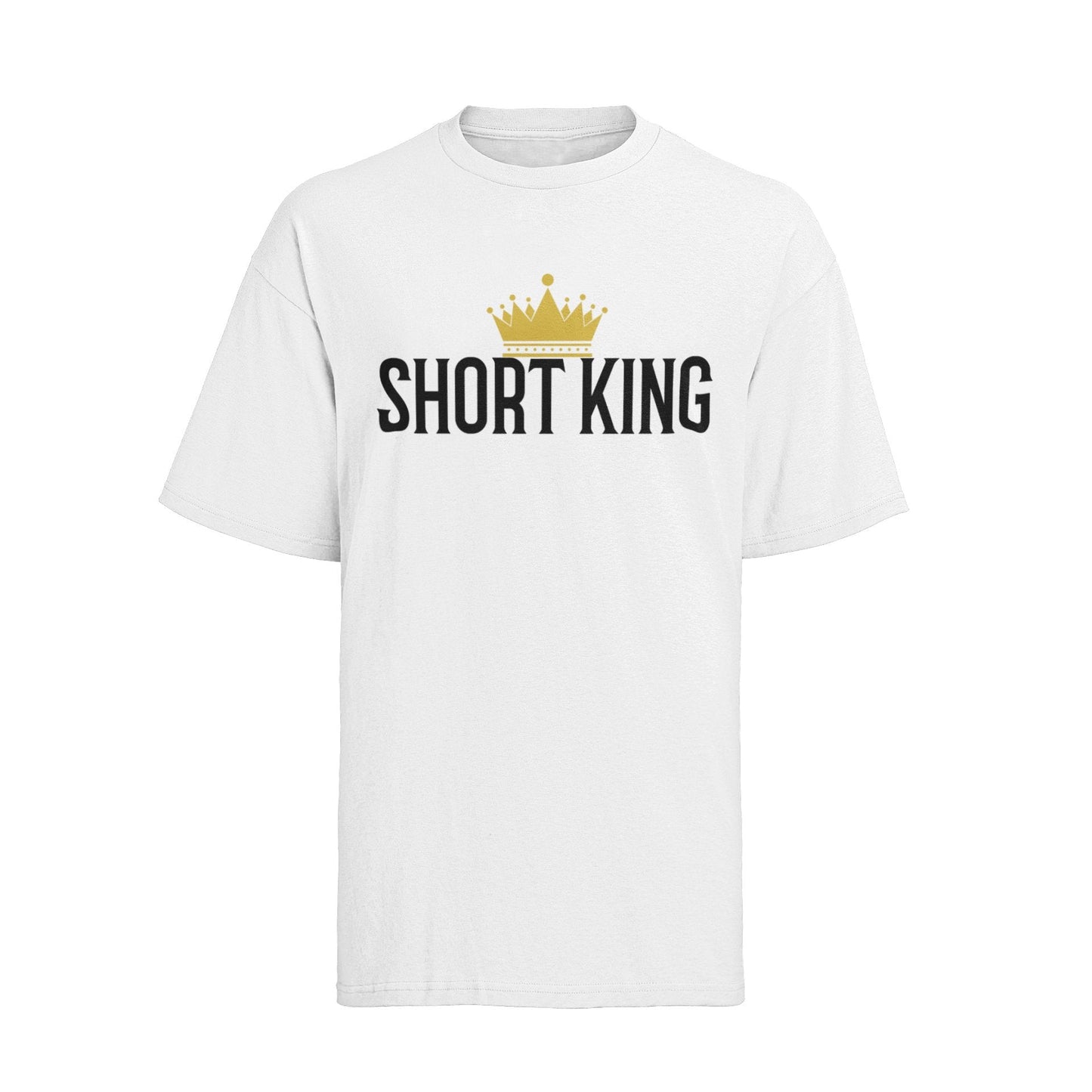 Funny Slogan T Shirt Short King with Crown Graphic Novelty Height JokeGalaxy Tees